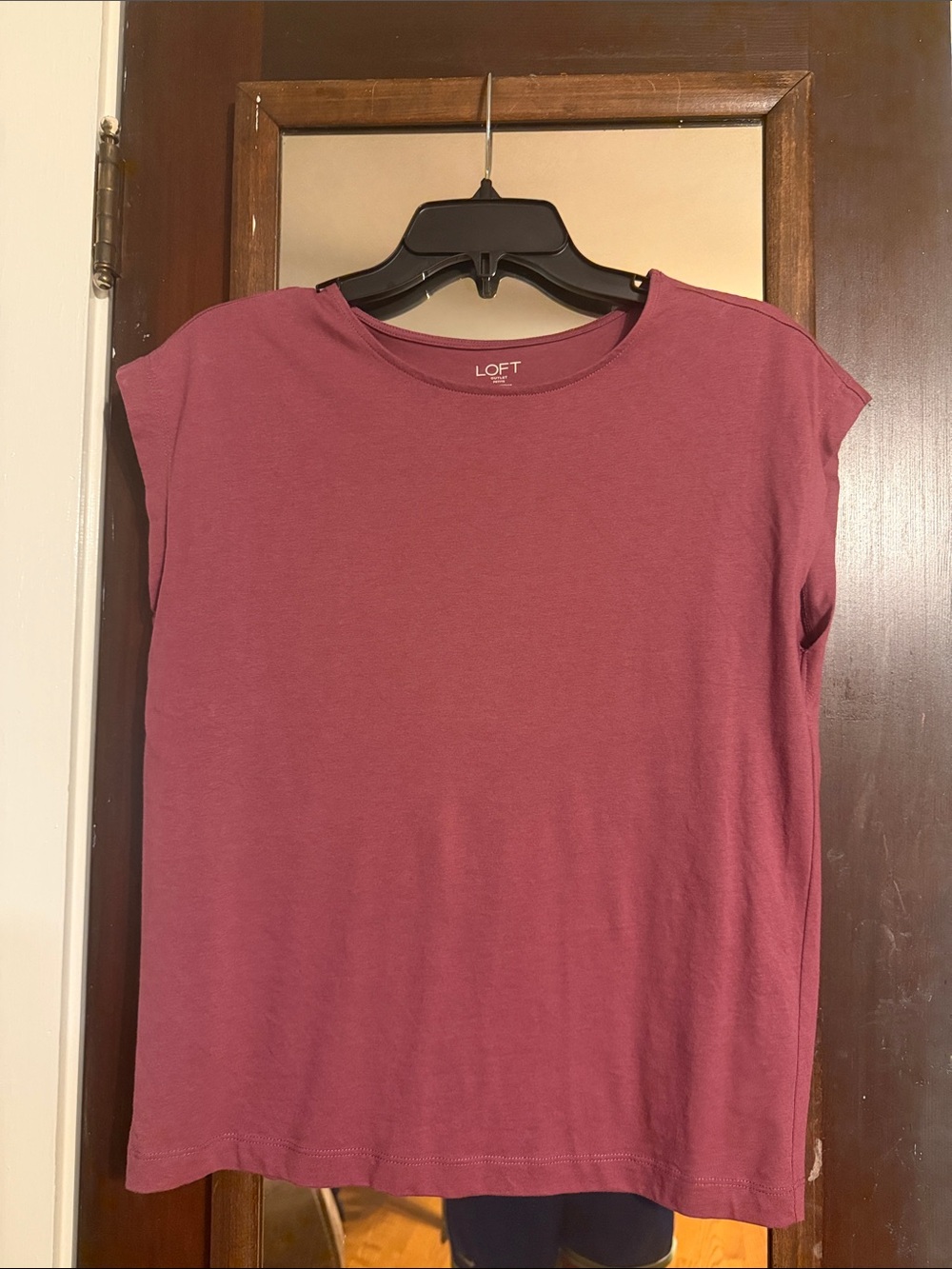LOFT Mauve Short Sleeve Crewneck Tee